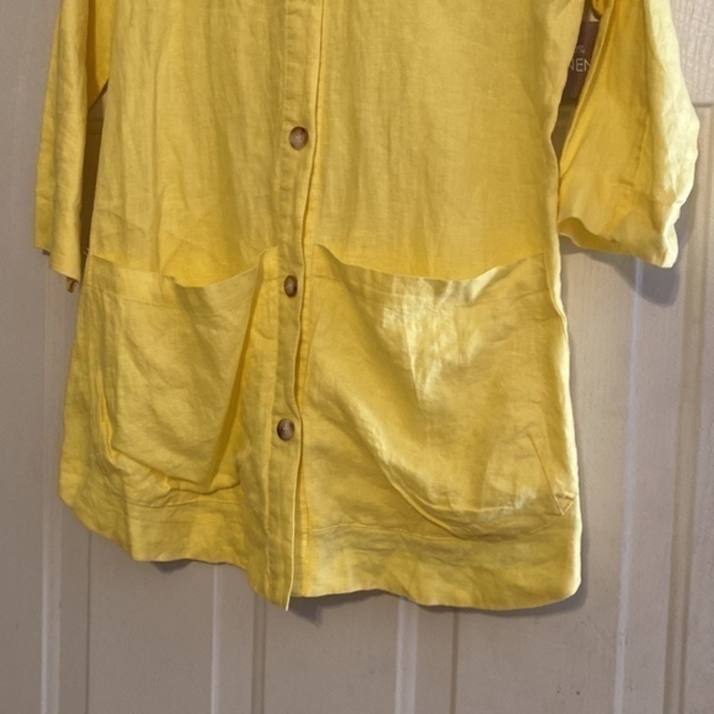 For‎ Cynthia Button Front Linen top - Picture 4 of 7